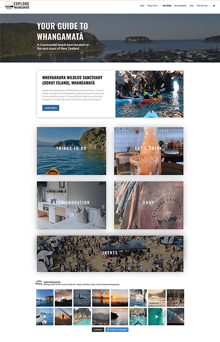 Tourism Website Design Homepage