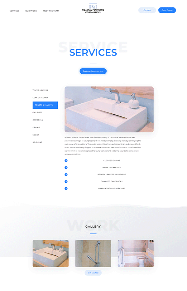 Website Design Plumbing Services